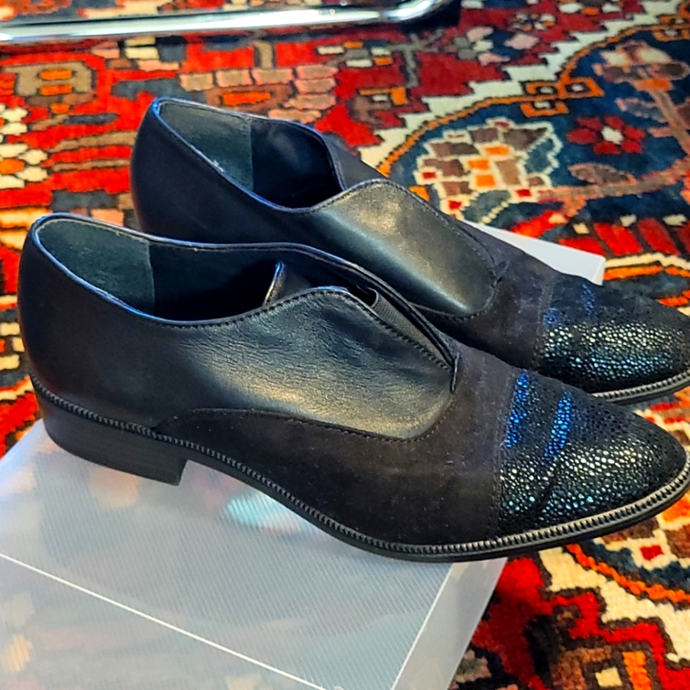 Black loafers